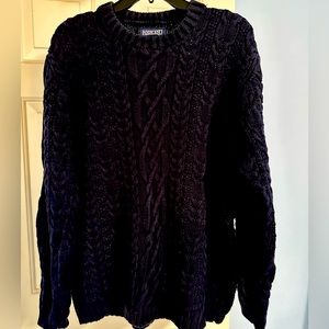 Women’s cotton cable knit heavy weight sweater